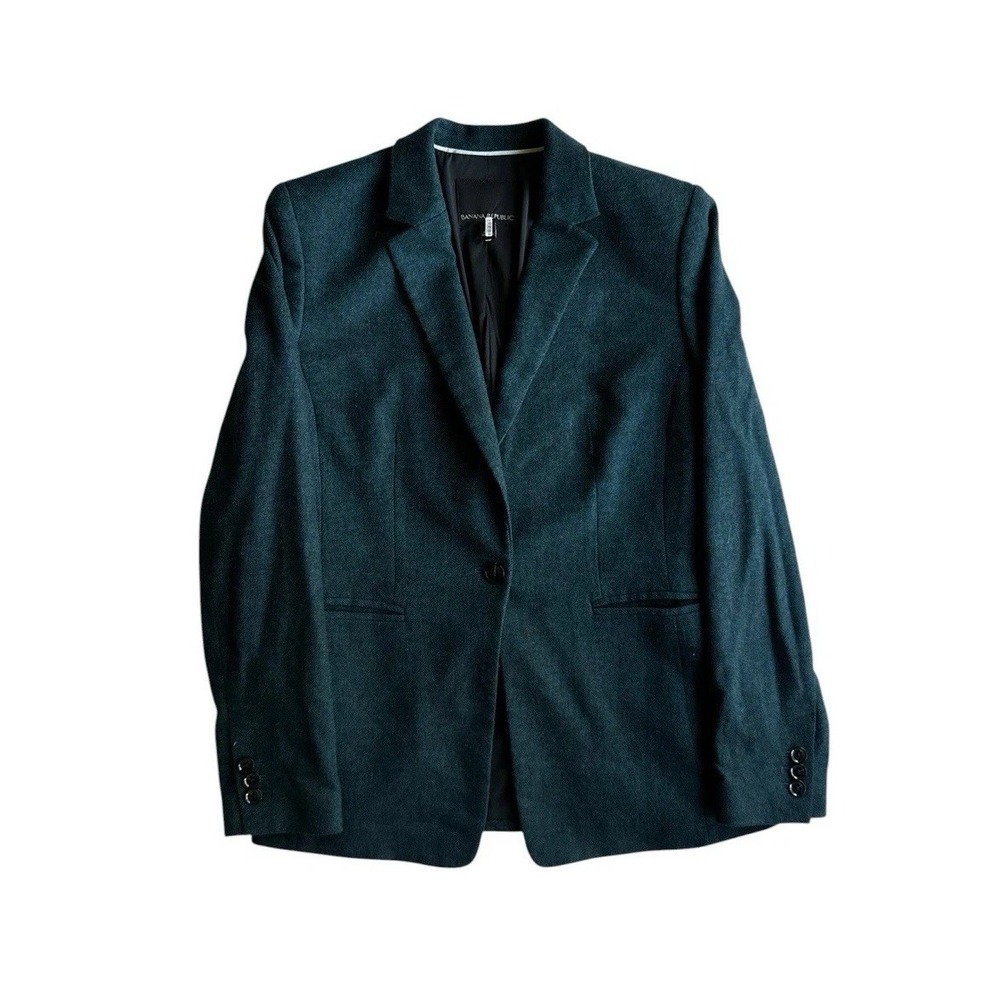 Banana Republic Blazer Jacket Womens Size 6 Single Breasted Long Sleeve Turq.